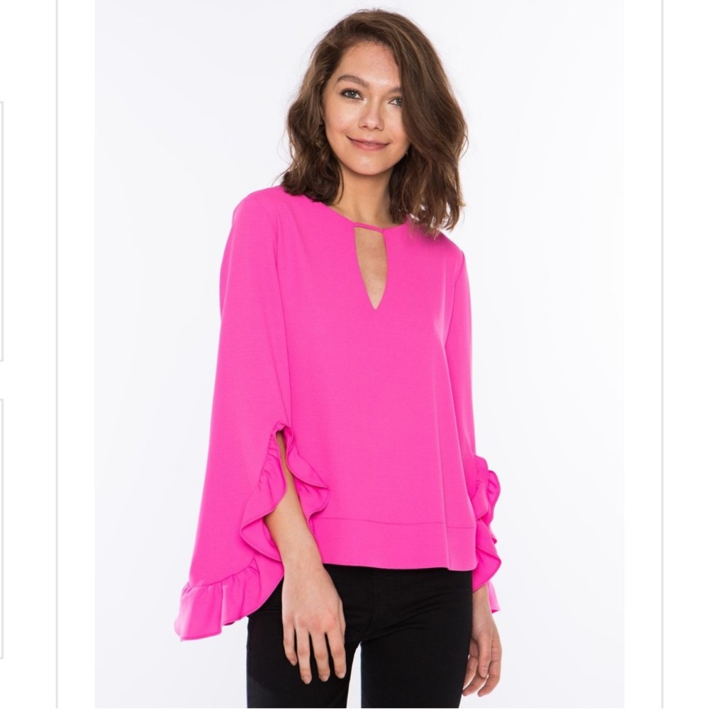 NWT CROSBY BY MOLLIE BURCH Red Ashlyn blouse, size medium